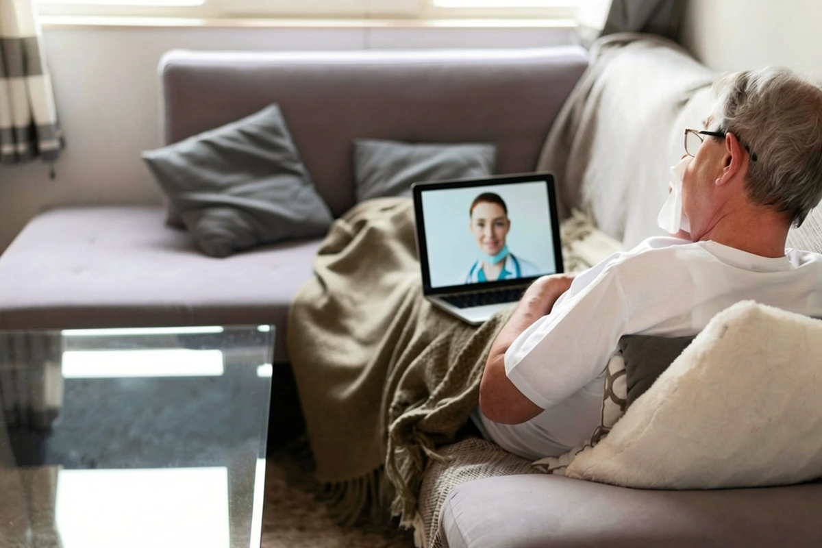 Telehealth consultation with an Australian doctor discussing Medicare bulk billing eligibility
